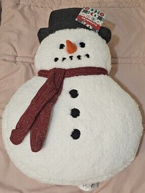 NEW novogratz holiday snowman accent pillow Christmas winter